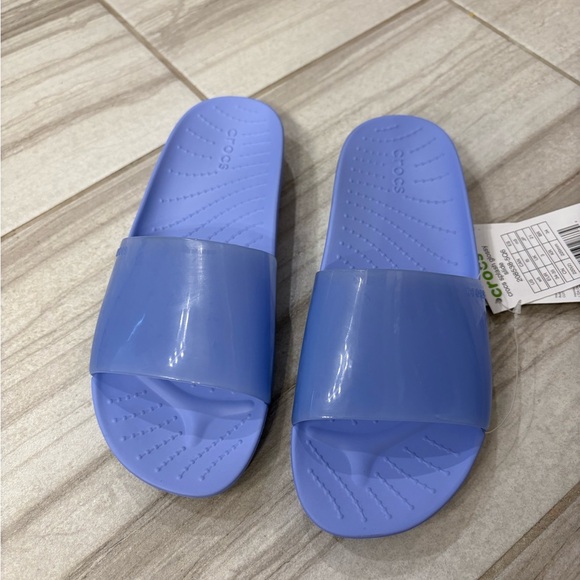 CROCS Shoes - Crocs Splash Glossy Slide Moon Jelly Women’s Size 5 NWT